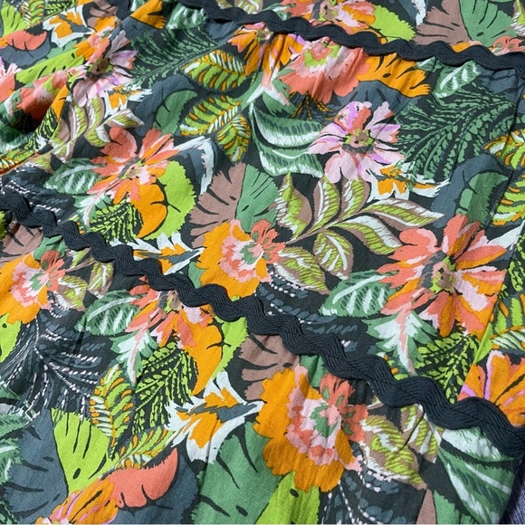 NEW Cato Women Linen Pants 22/24 Petite Tropical Floral Wide Leg High Rise 3X - Picture 2 of 9